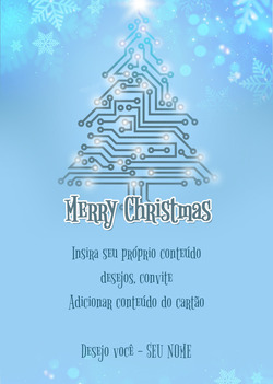 Cartão Árvore de Natal Cibernética