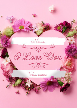 Cartão de amor rosa