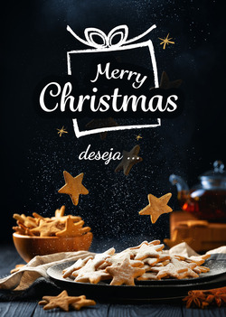 Cartão de biscoito de natal