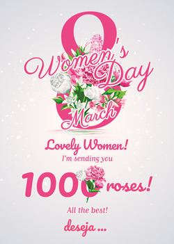 Cartão de Flores para Mulheres