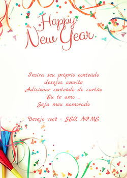 Cartão Decorativo de Ano Novo
