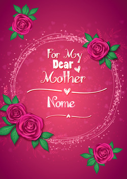 Desejos florais para cartão de mãe