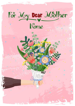 Um cartão floral para cartão de mãe